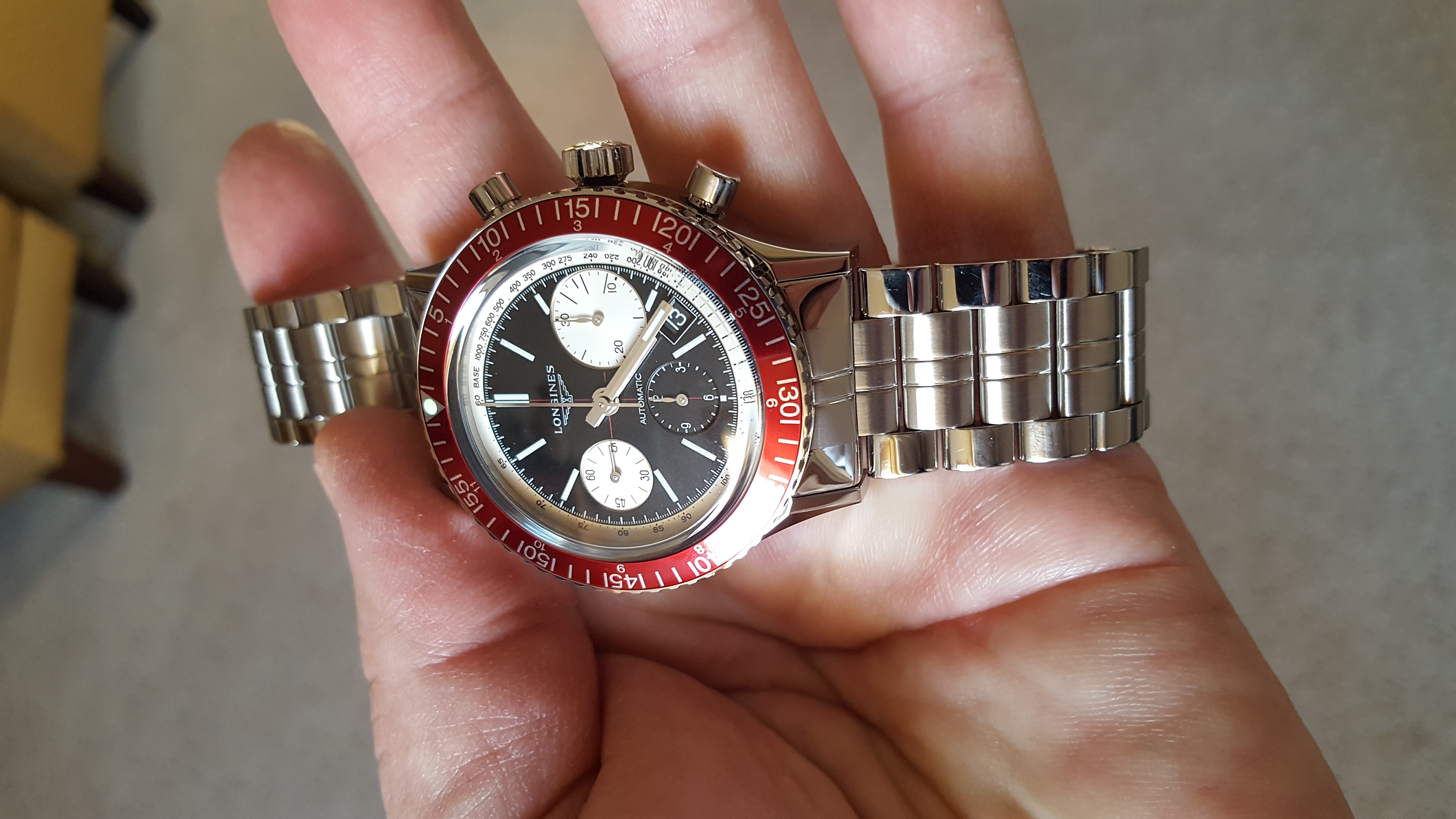 fs LONGINES 1967 chrono HERITAGE DIVER chronograph on BRACELET