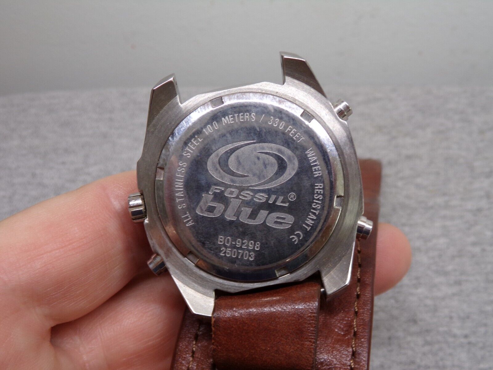 1992 RARE FOSSIL CHRONOGRAPH WATCH BQ-8418 Fossil] Just got my first real watch from my dad! What do  main image 3