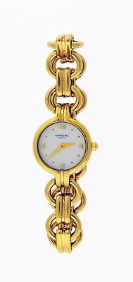 Vintage Raymond Weil 9828 23mm 18k Gold Electroplated Ladies