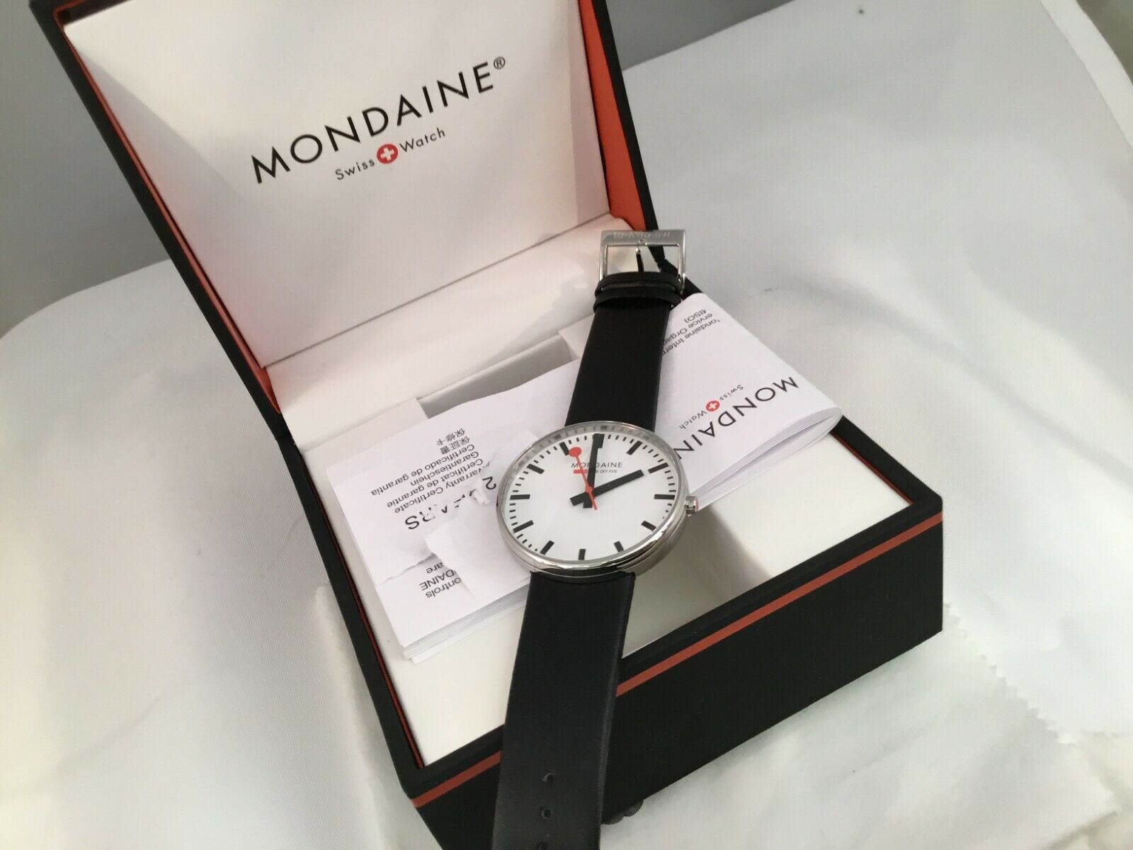mondaine giant backlight quartz watch