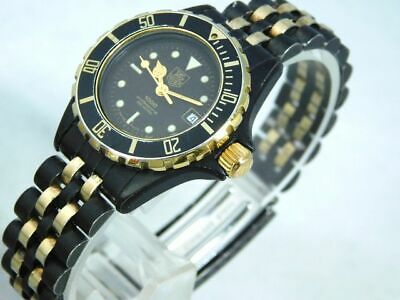 TAG HEUER 980.028N DATE WOMEN S GOLD BLACK VINTAGE