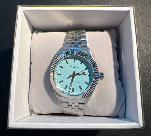 TIMEX Waterbury Legacy TW2V18200 Sky Blue Tiffany Mens Watch 41mm