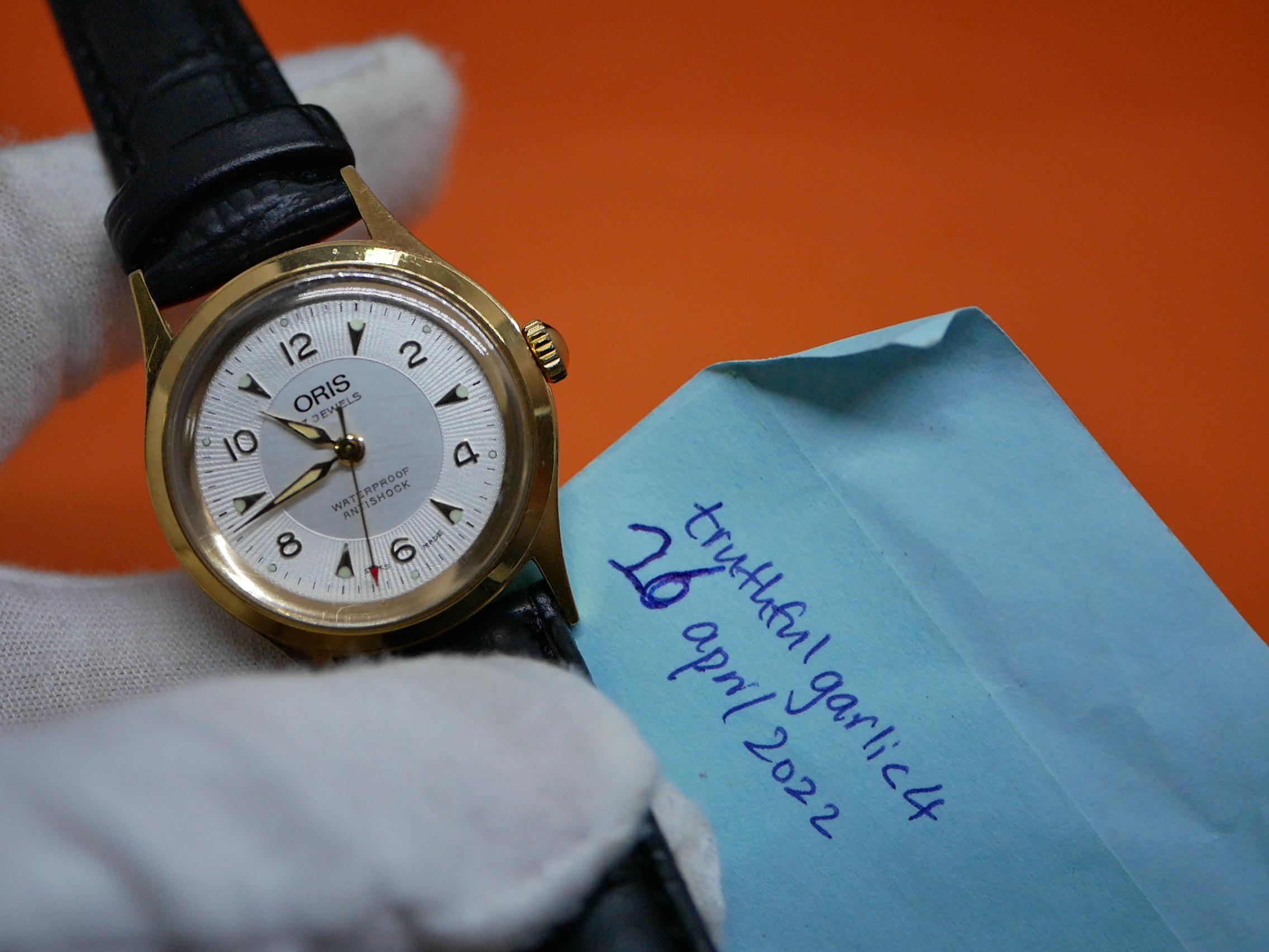 本革 クロコ型押し【残り僅か】ORIS オリス ヴィンテージ 手巻き 時計