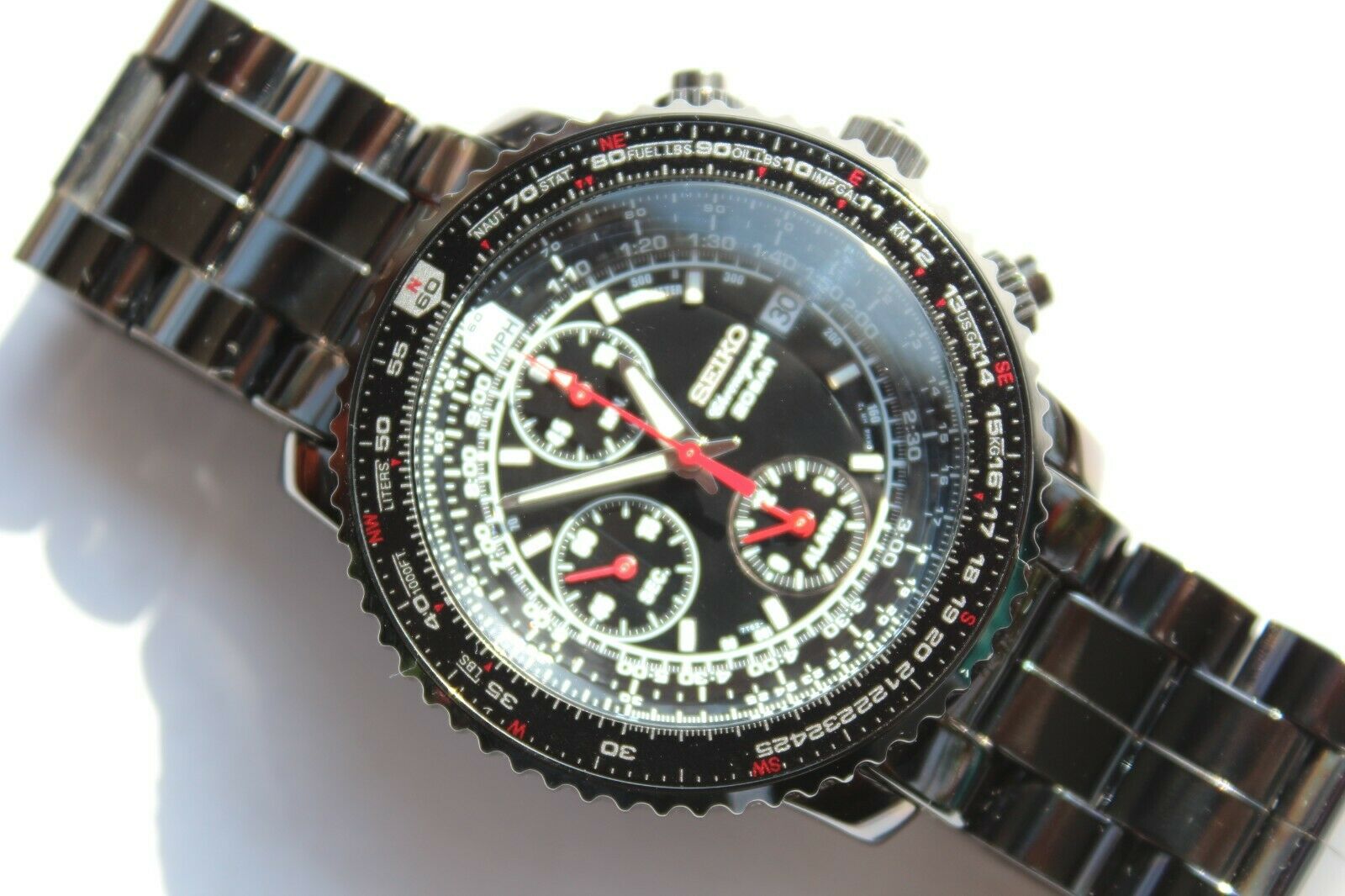 Seiko SNA411/SNA413 (7T62-0EB0) Super-Rare Stealth FlightMaster