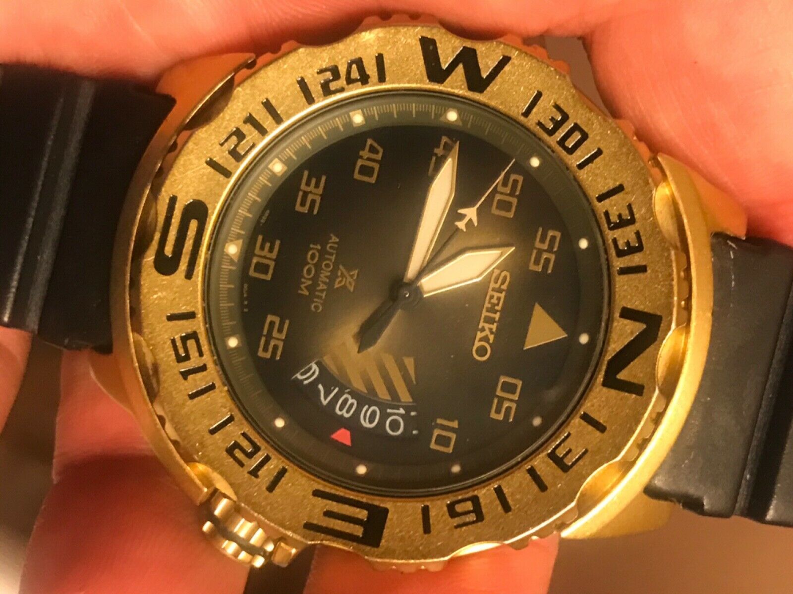 SEIKO X PROSPEX GOLD MONSTER 4R35-00G0 AUTOMATIC 23 JEWELS