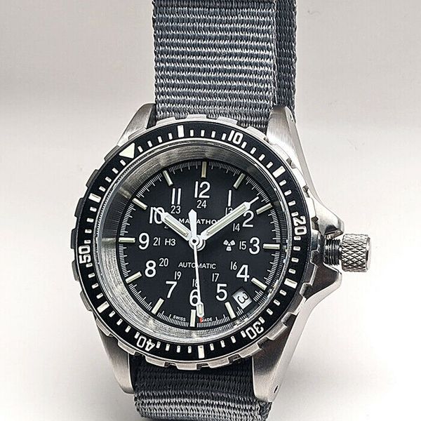 MARATHON AUTO MSAR MILITARY SUB DIVER WATCH NEW UNWORN W/BOX/MANUAL ...