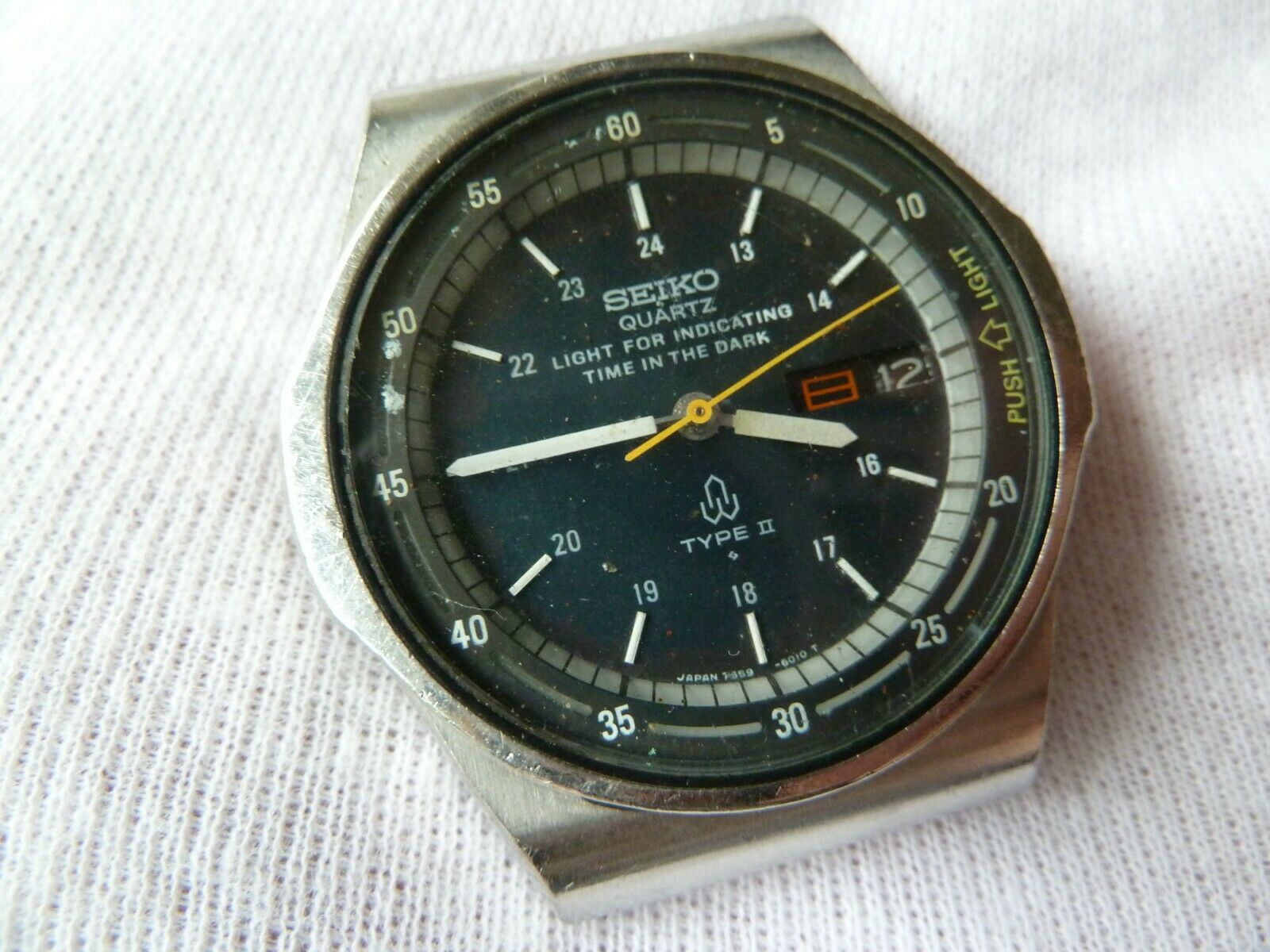 JUNK! RARE SEIKO TYPE II 7559-601A QUARTZ WITH LED LIGHT