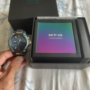 Limited Edition Casio G Shock G Shock Mtg B00ph 2aer Rainbow Blue Phoenix Mtg Watchcharts