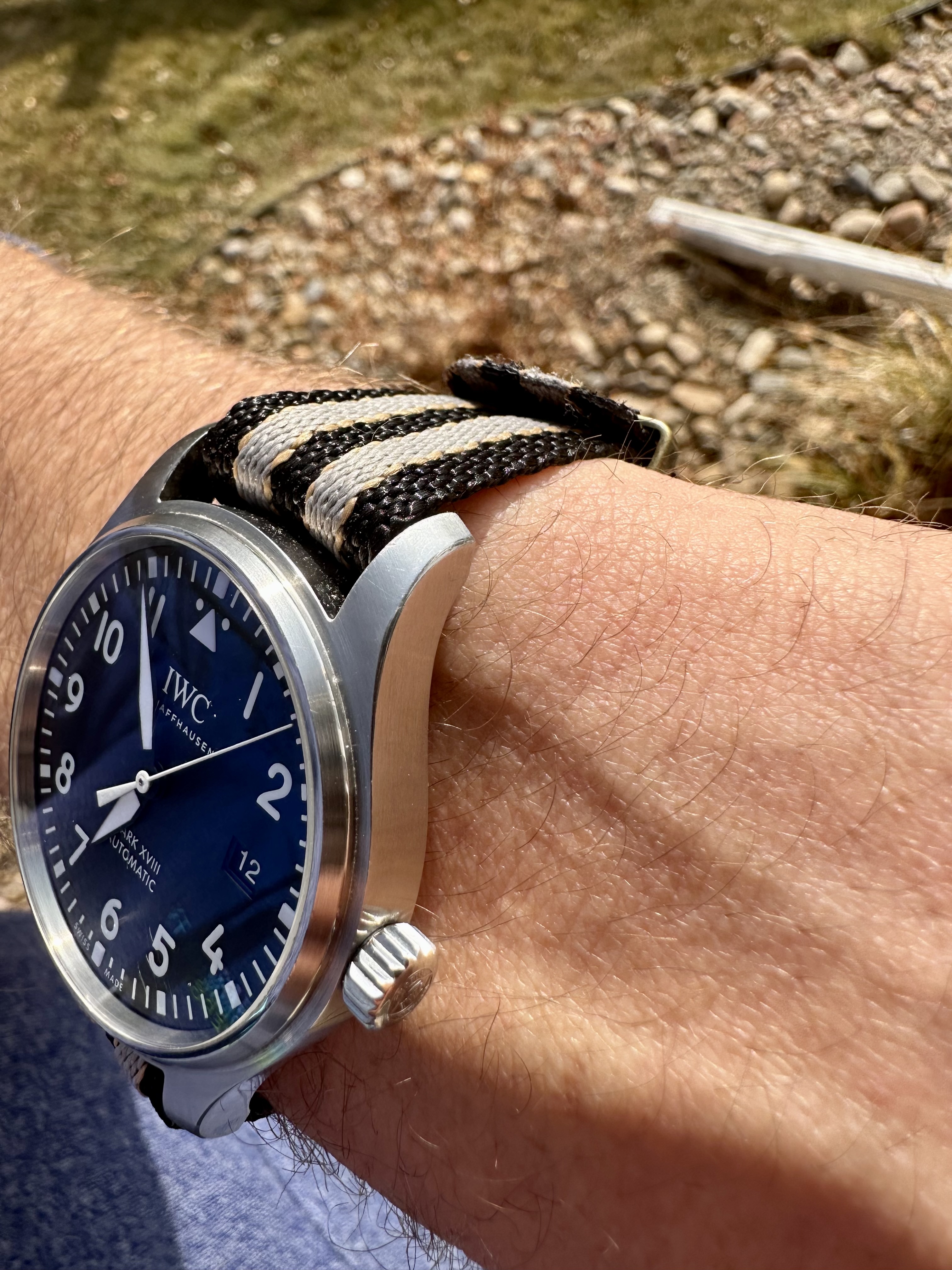 WTS] IWC Mark XVIII IW327001 on OEM Leather / OEM Nato | Black 