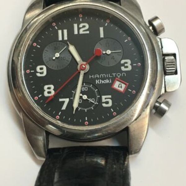 Hamilton 6313 Khaki Chronograph Men's Wrist Watch | WatchCharts