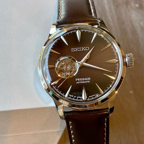 FS LNIB Seiko Presage Automatic Cocktail Time Open Heart brown dial SSA407 WatchCharts Marketplace
