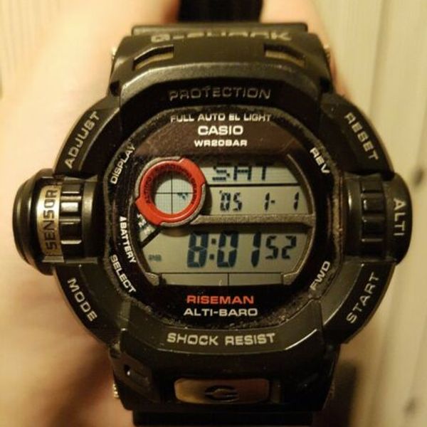 Casio G-Shock G-9200 Riseman 3148 Twin Sensor, Tough Solar Watch ...