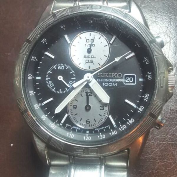 Gents SEIKO Chronograph WRISTWATCH Quartz WORKING Model 7T92 - 0FE0 ...