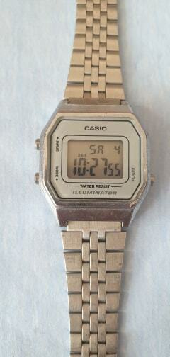 Casio LA680WE Illuminator stainless steel strap watch working perfectly Ladies WatchCharts