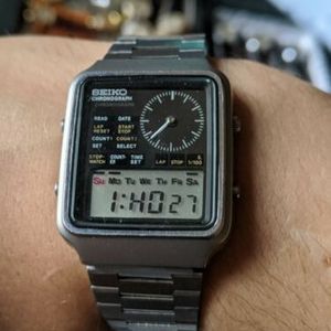 Gents Vintage Seiko Futuristic Chronograph Digital Rare Watch Working With  Fault | WatchCharts