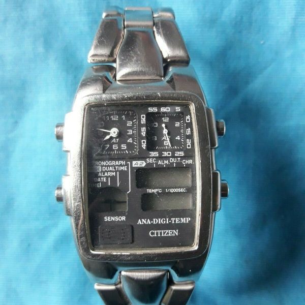 Vintage Citizen Ana Digi Temp 8989-S000386 men's watch not working