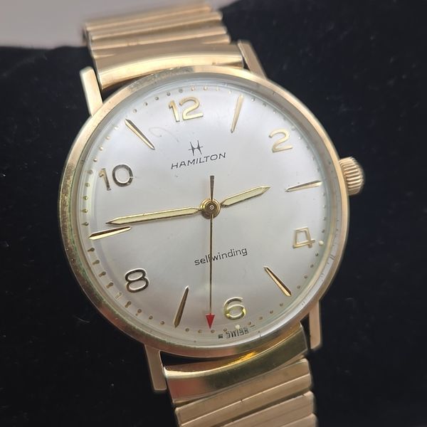 Hamilton Automatic 10k RGP 32mm Silver Dial 