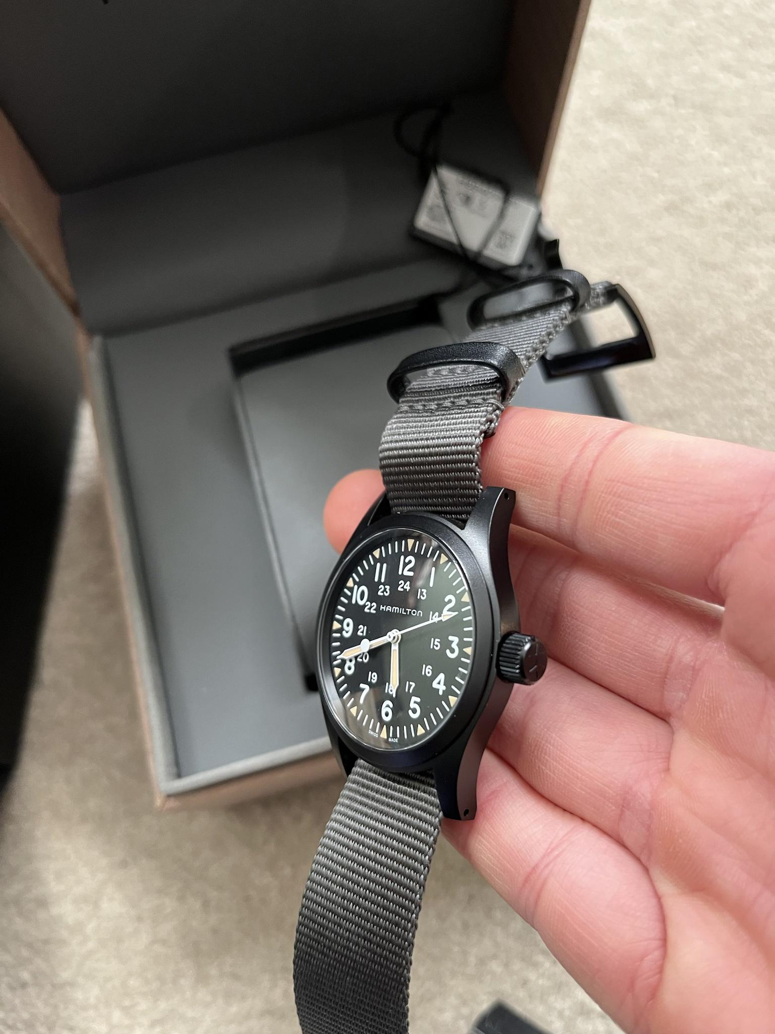 Hamilton khaki field mechanical clearance pvd