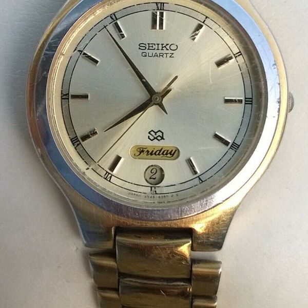 Seiko S2 Mens Vintage full day date display Quartz Watch 5Y23-6220 - rare |  WatchCharts