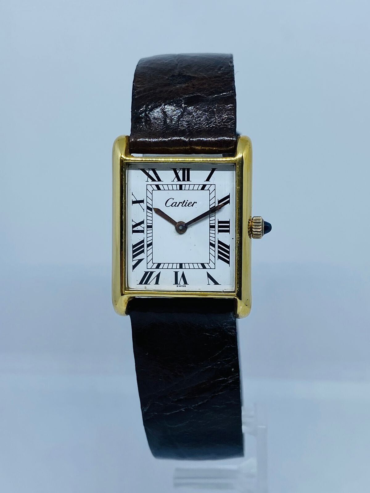 腕時計 CARTIER 18K GOLD electroplated Cartier Tank Electroplated Gold Mechanical Luxury Watch - YouTube