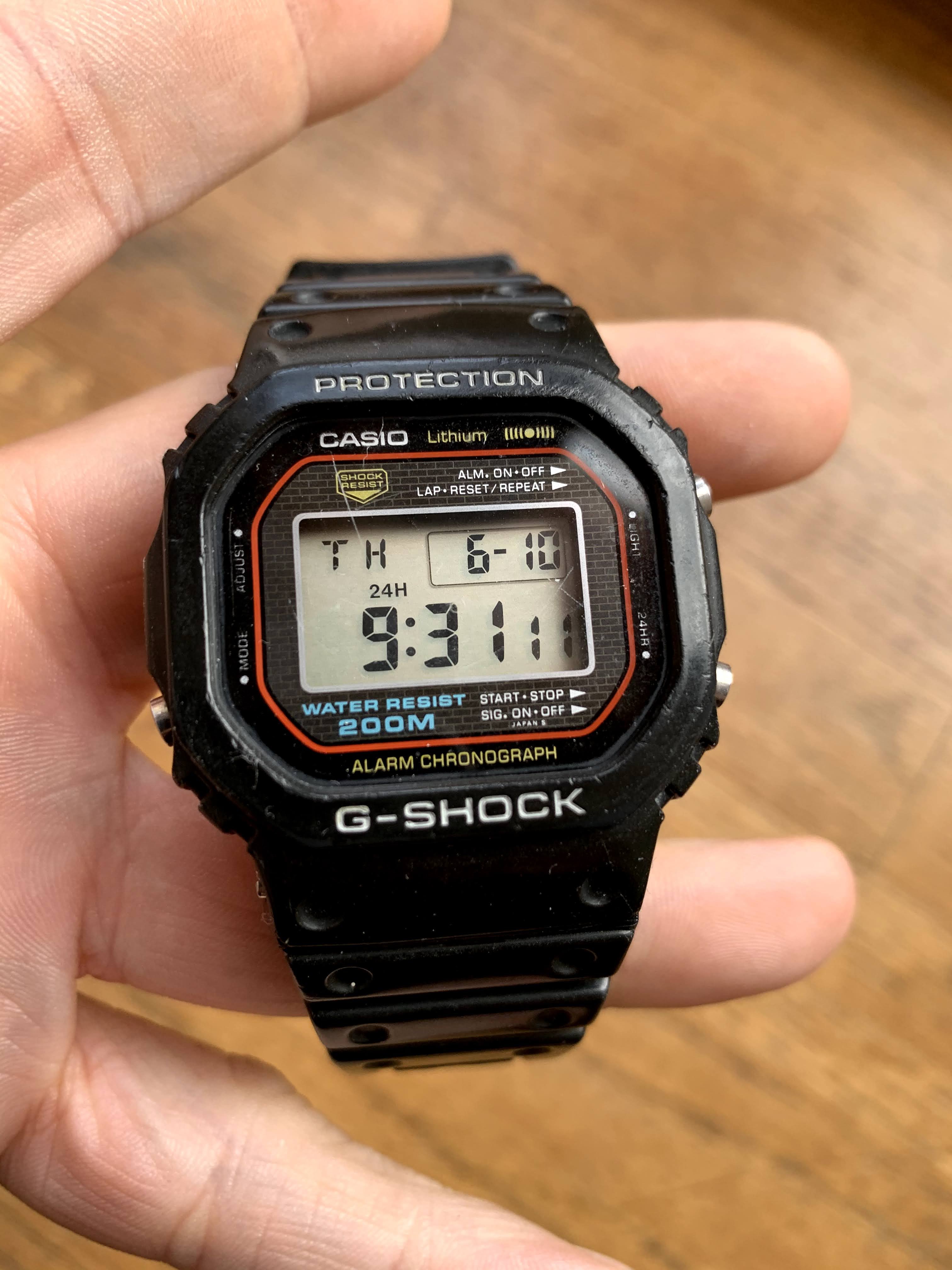 FS: All Original 1983 Casio G-SHOCK DW-5000C-1A (240) Japan B 1st  Generation Rare! | WatchCharts