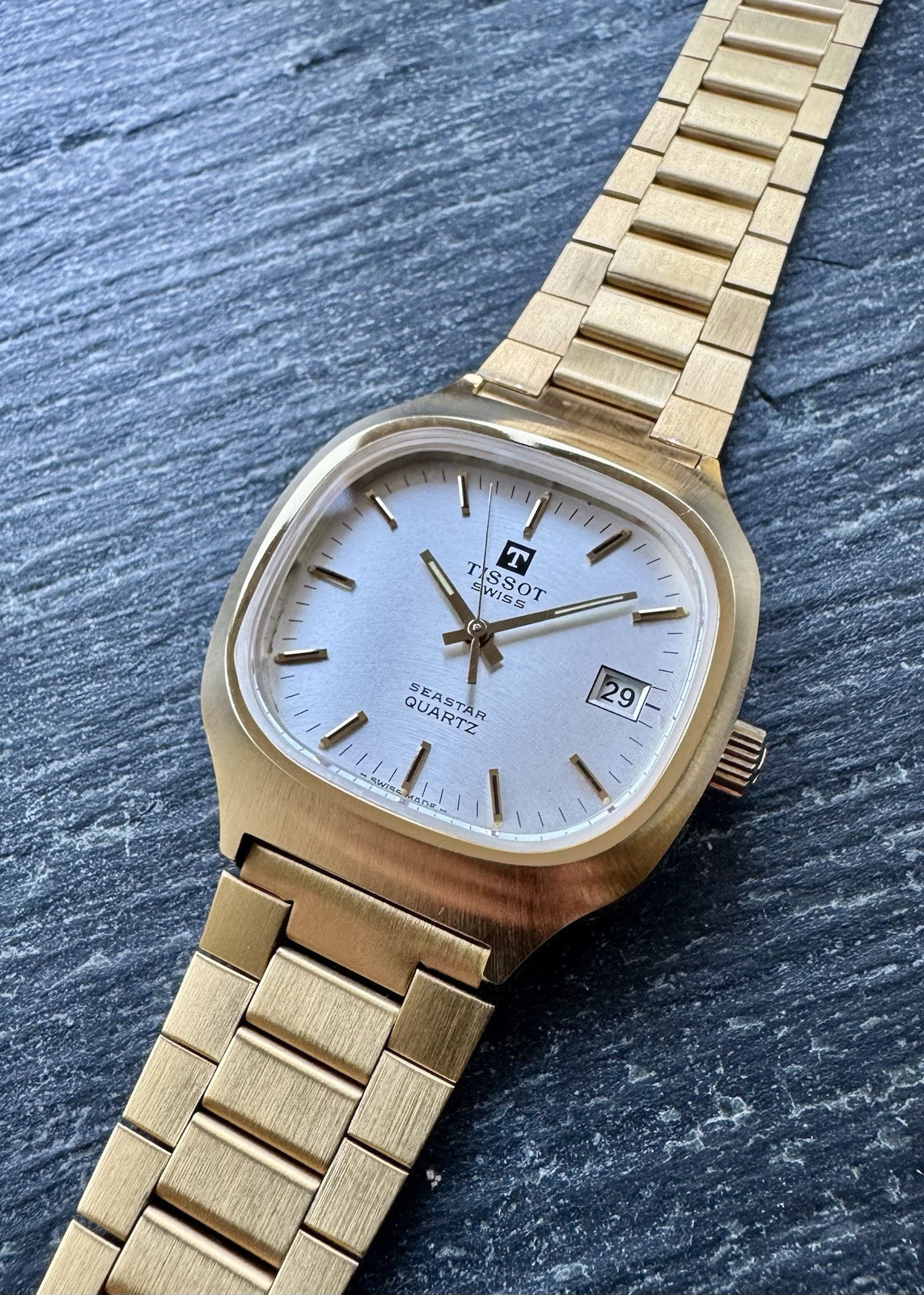 VINTAGE TISSOT SEASTAR QUARTZ MEN WRISTWATCH REF:40642 CIRCA:1977â