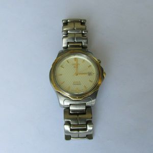 VINTAGE SEIKO 3M22-0A70 AGS DOLCE TITANIUM 18KT KINETIC 10BAR 