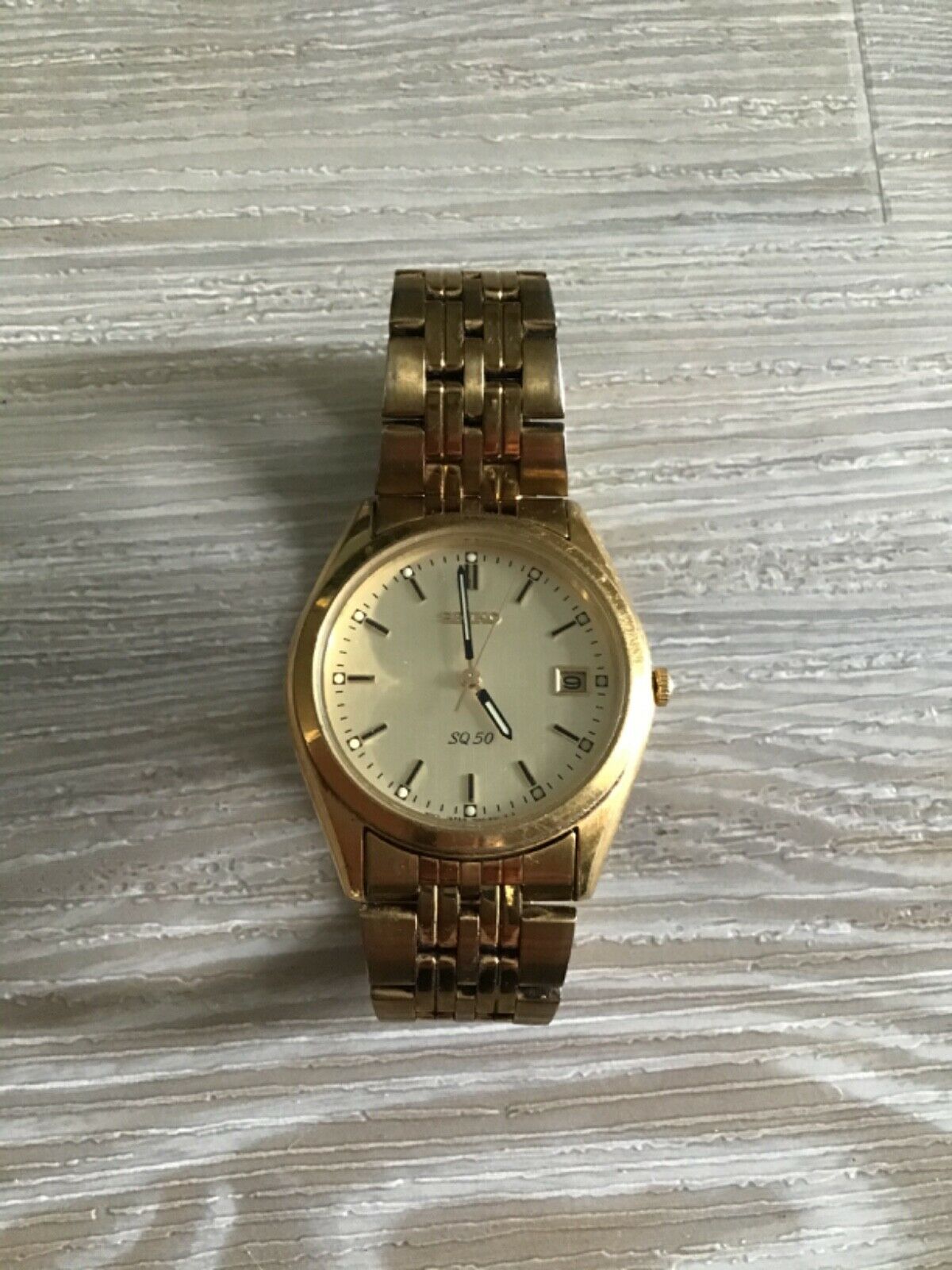 Men's Vintage Seiko SQ50 Gold colour Wrist Watch . | WatchCharts