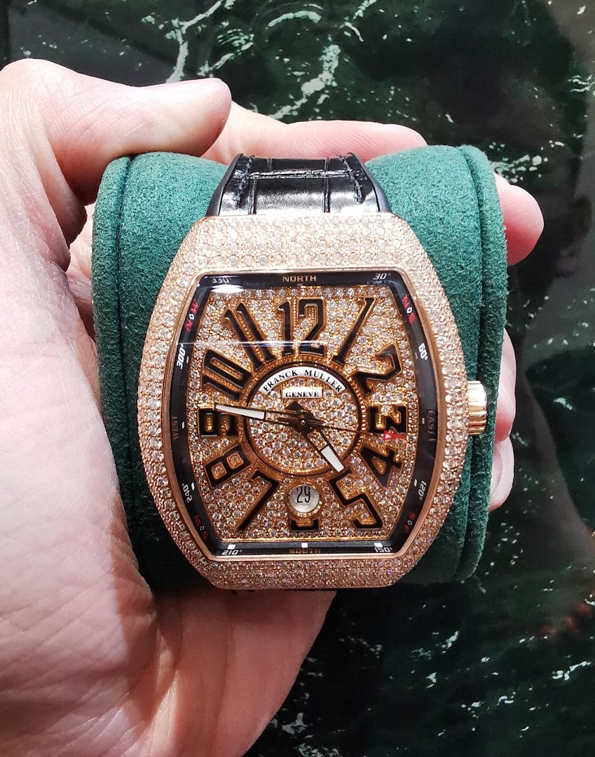 Factory diamond Franck muller vanguard V41 rose gold WatchCharts