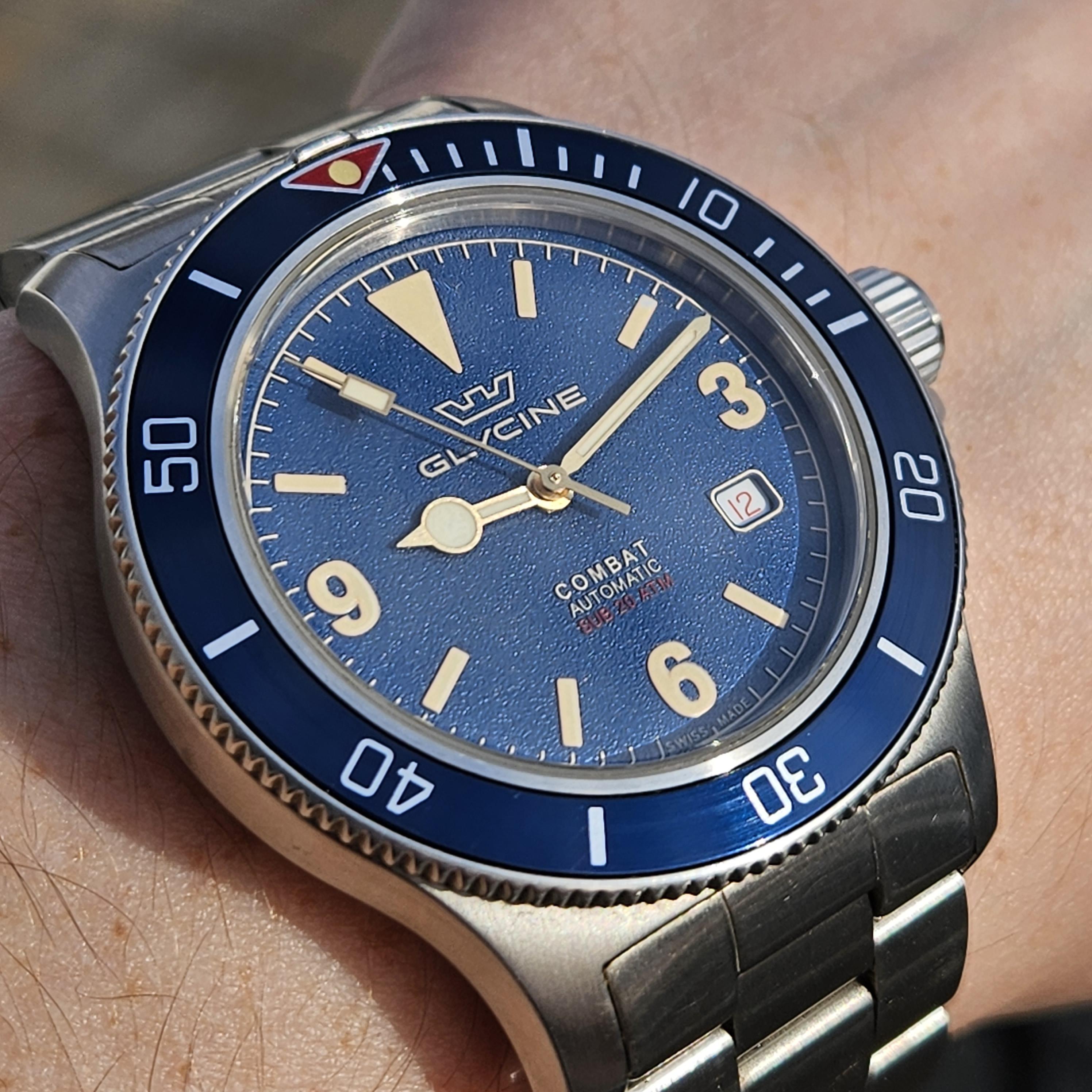 WTS Glycine GL0260 42mm Combat Sub Sand Dial WatchCharts