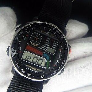 Vintage CITIZEN DIGITAL WATCH WIND JACK 80s RETRO OLD SCHOOL LCD