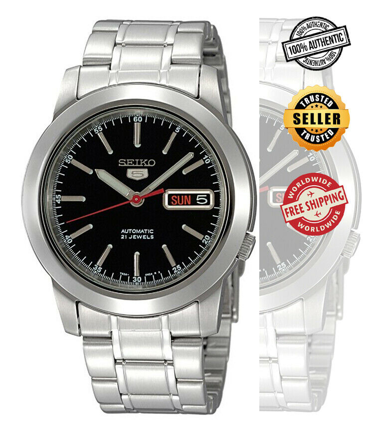 SEIKO 5 Automatic SNKE53 SNKE53K1 Men s Black Dial Steel Watch