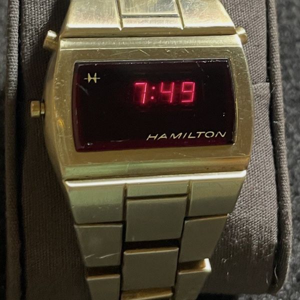 Hamilton Red Led Watch Vintage Led Hamilton QED Alarm Watch working | WatchCharts Marketplace