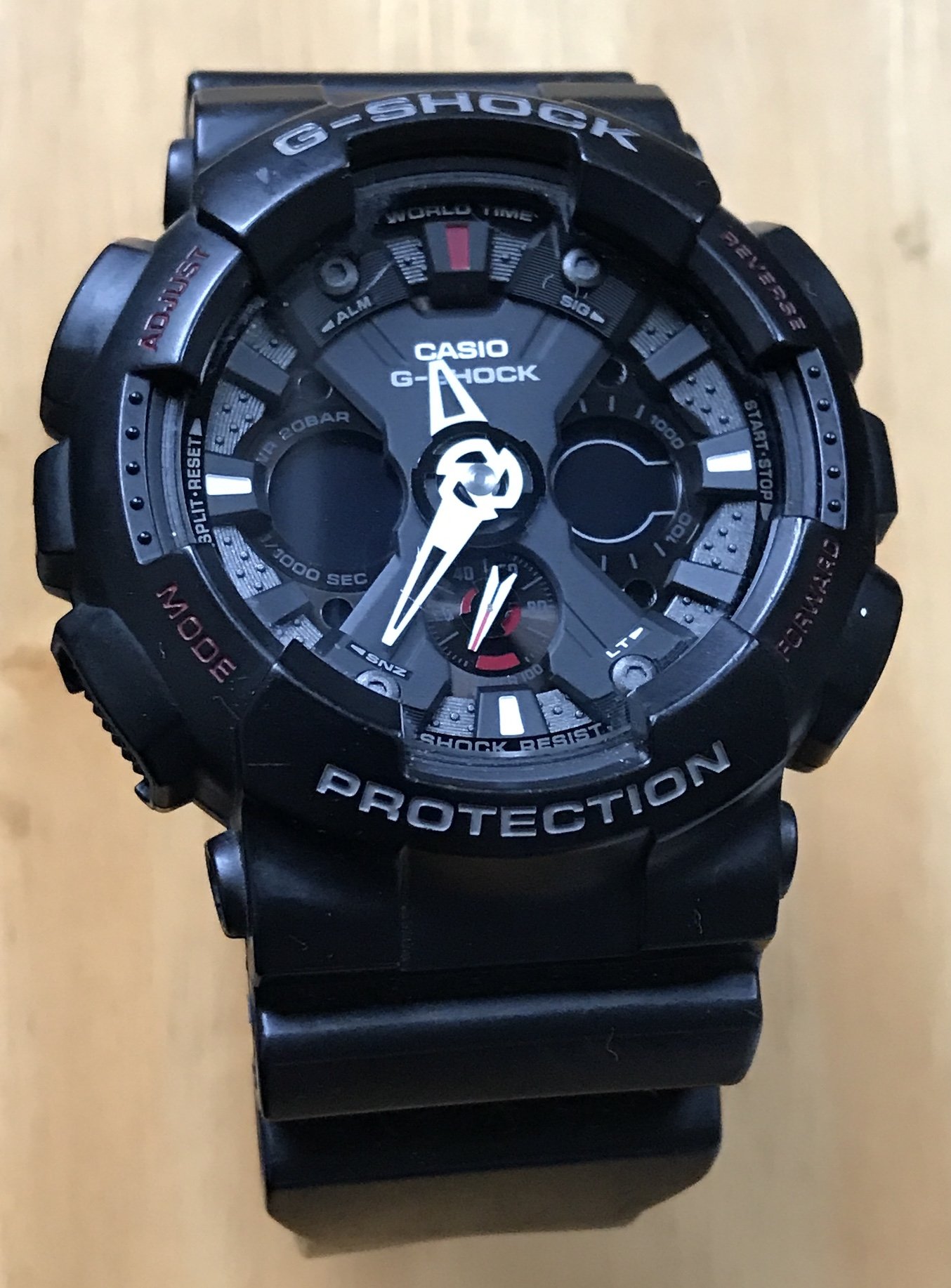 CASIO G Shock GA 120 1ADR Motorcycle 60 plus shipping WatchCharts Marketplace