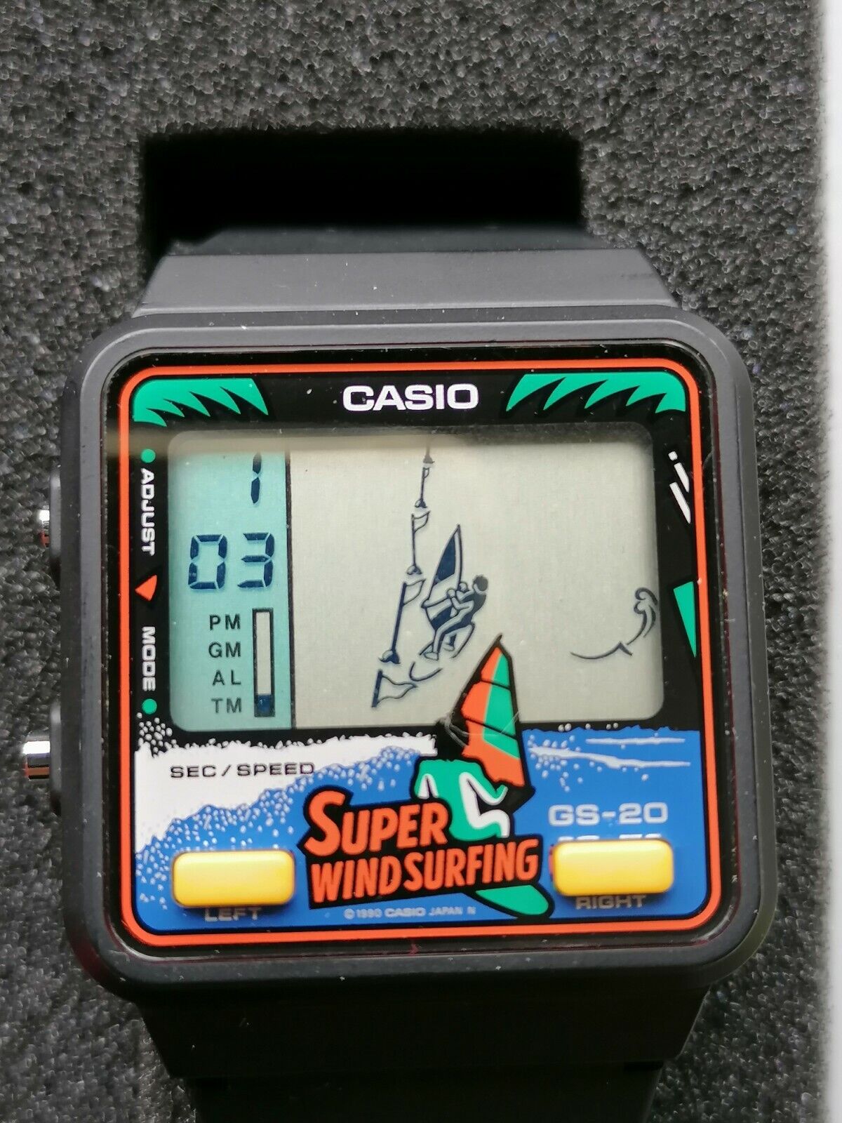 pistol Umeki Såkaldte Vintage Game Watch Casio GS-20 SUPER WINDSURFING QW919 "NOS" YEAR: 1990 |  WatchCharts