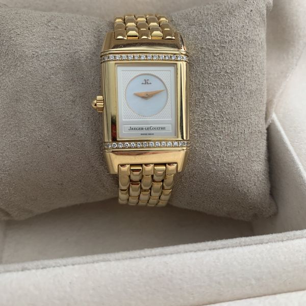 JAEGER LE CULTRE LADIES REVERSO 18K GOLD AND DIAMONDS #2096963 ...