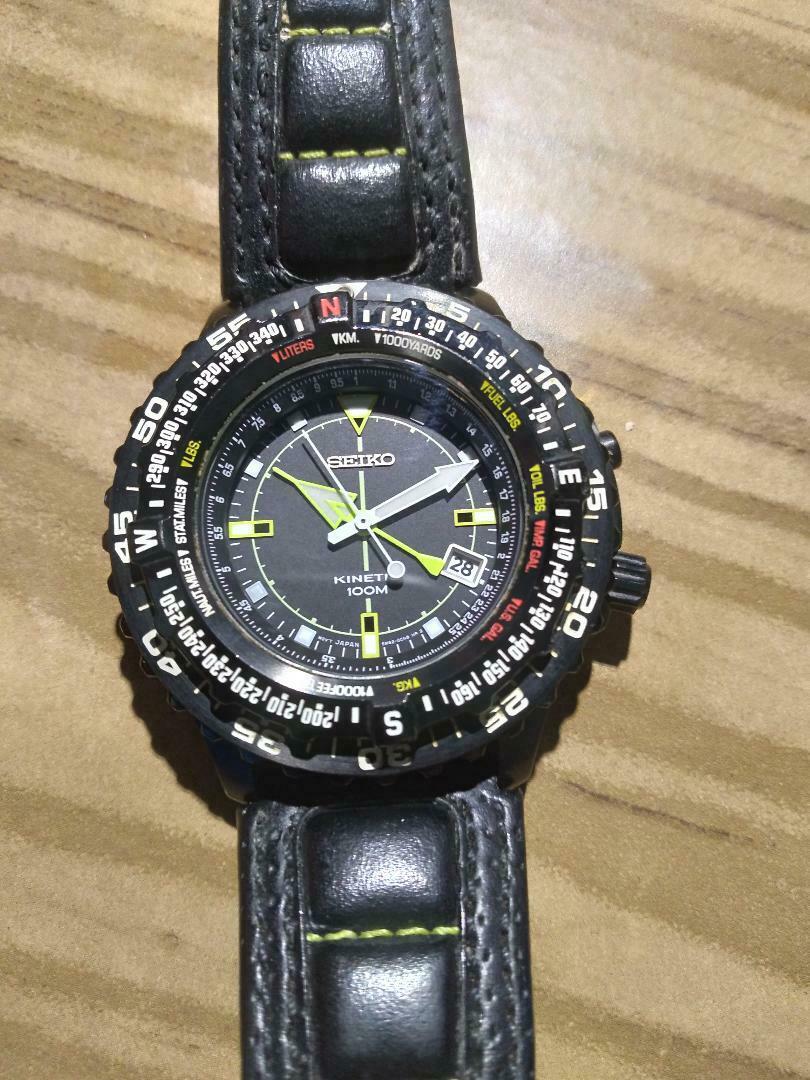 Ultra Rare Japan Model Seiko Kinetic 5M62-0Ca0 Watch