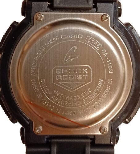 Casio G Shock Digital Watch Men 51mm Black Gold Tone 5146