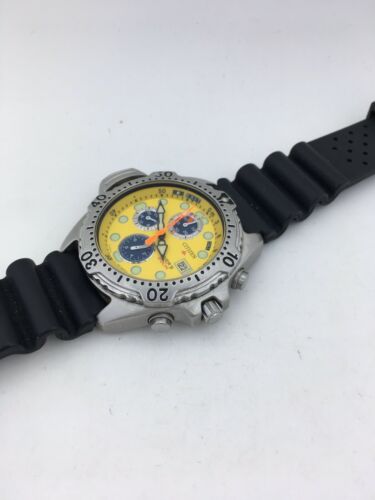 CITIZEN RARE YELLOW DIAL Promaster Aqualand Diver 200m 3740-E70006