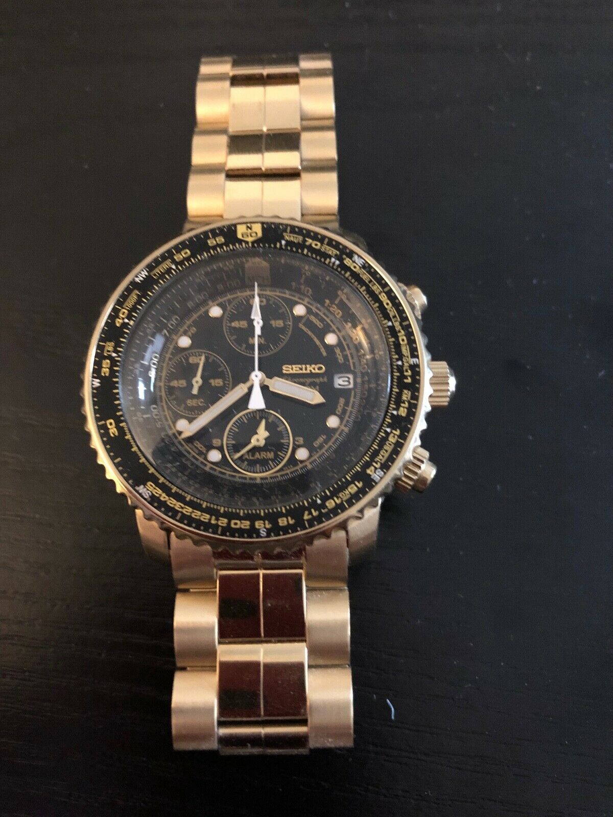 seiko flightmaster gold