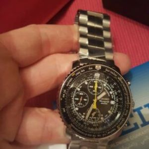 NEW Discontinued Seiko Flightmaster SNA411P1 Pilots Quartz Chronograph  Watch | WatchCharts