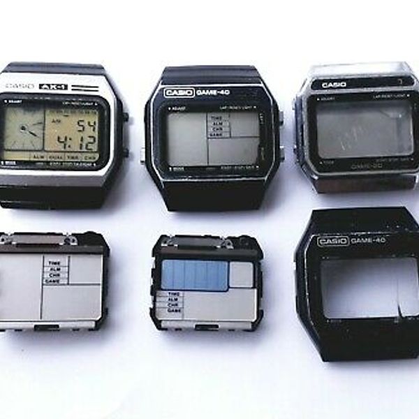 6PCS CASIO GAME WATCH GAME-40 AX-1 MELODY GAME-20 - PARTS OR