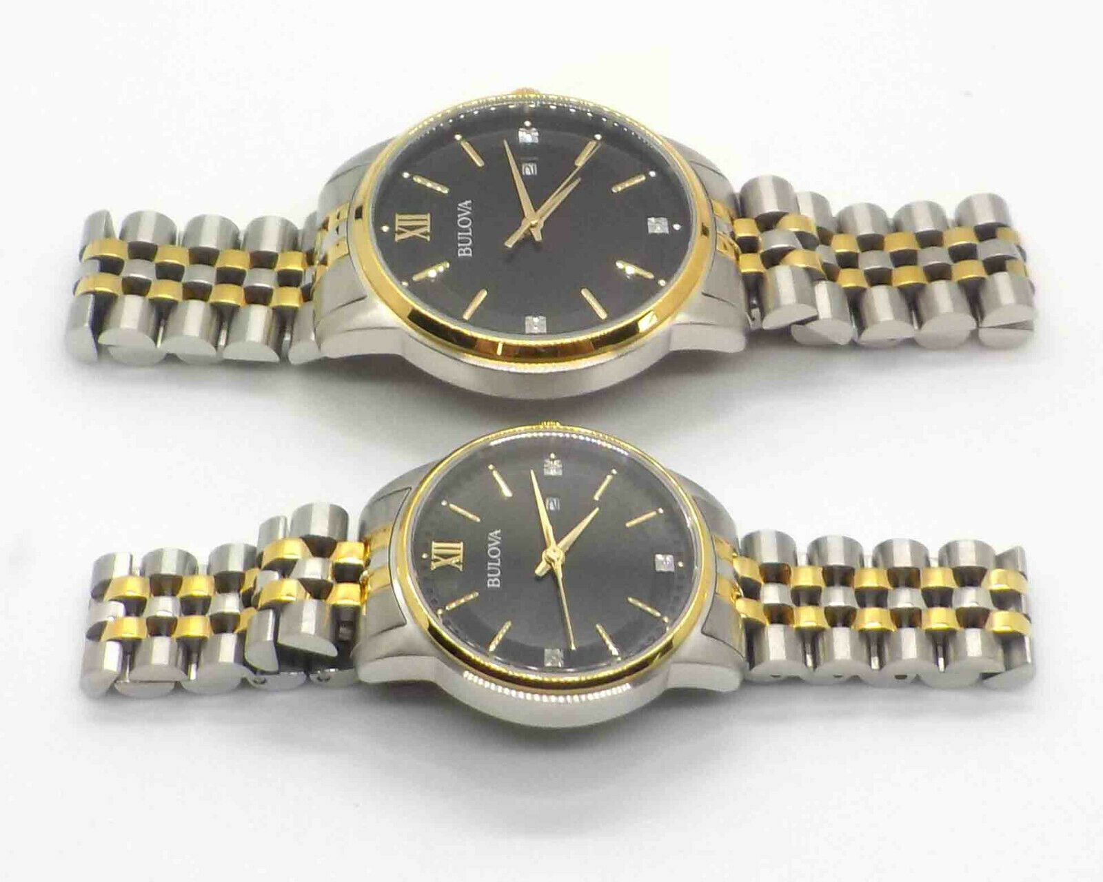 Bulova His and Hers Adult Two Tone Stainless Steel 2-pc. Watch