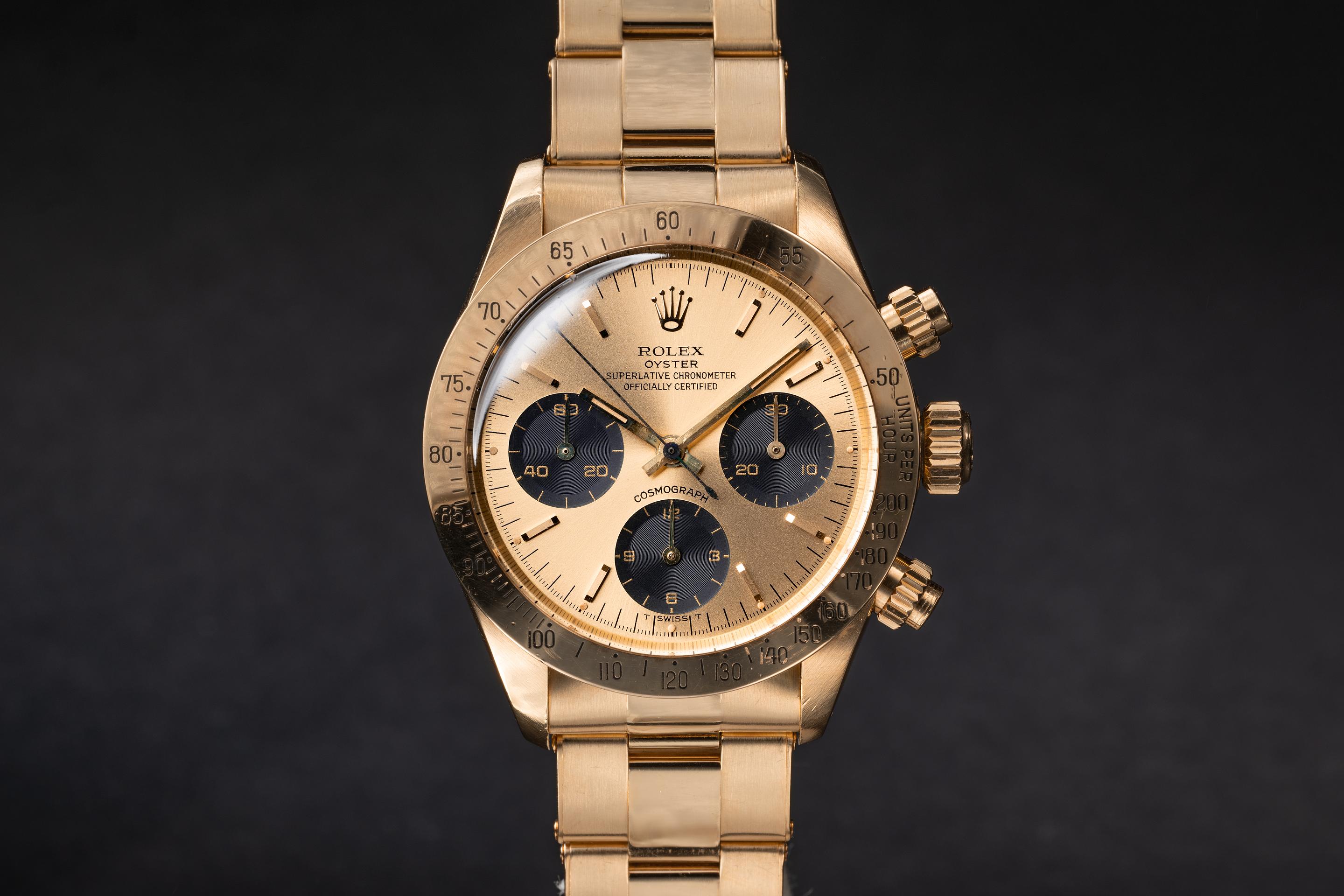 Rolex daytona 6265 clearance gold