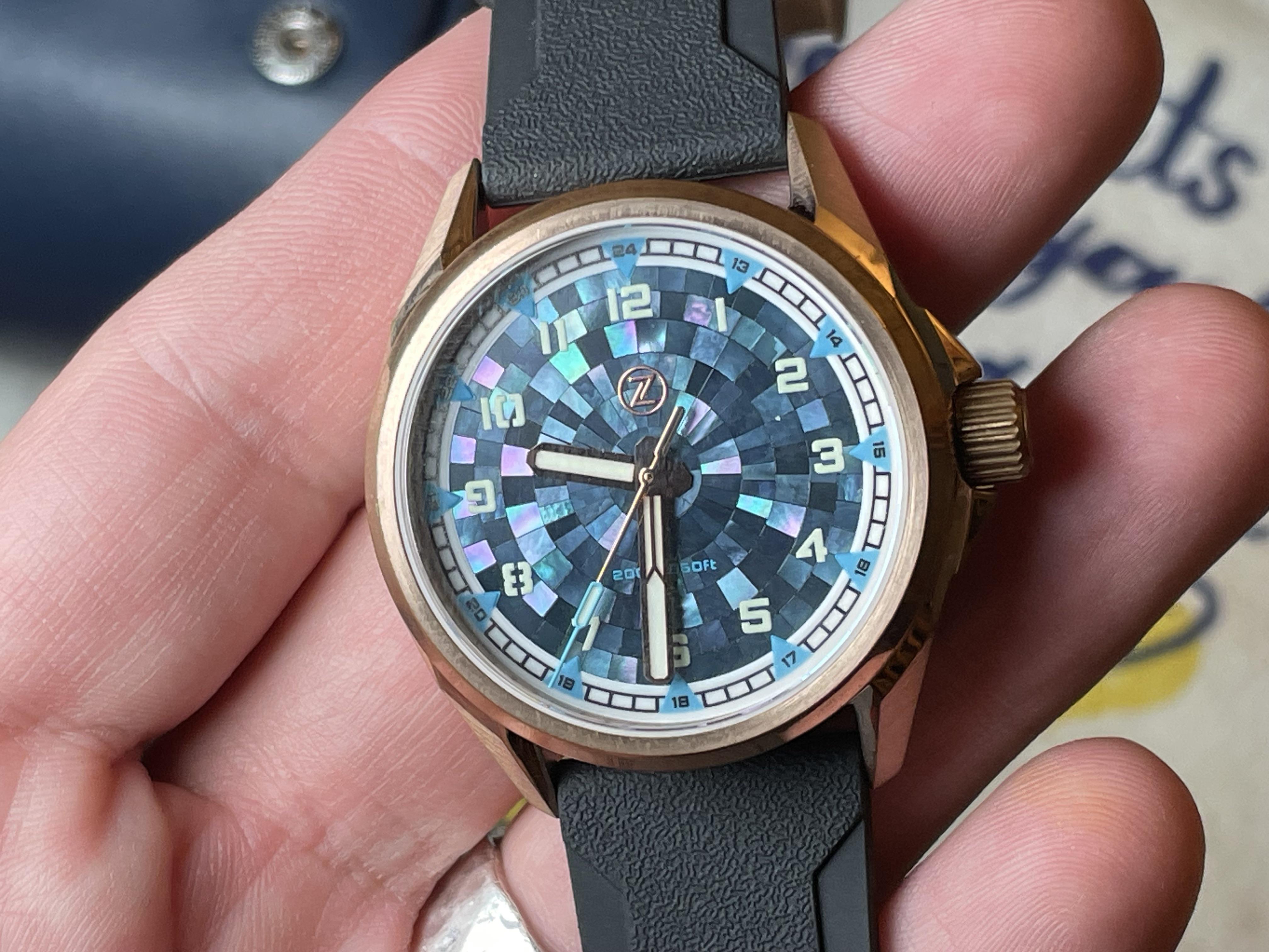 wts] Zelos Swordfish Field Bronze Mosaic MoP | WatchCharts Marketplace