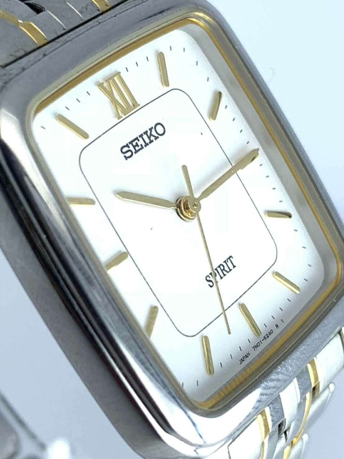 Vintage SEIKO SPIRIT 7N01-5210 Quartz Wrist Watch Japan