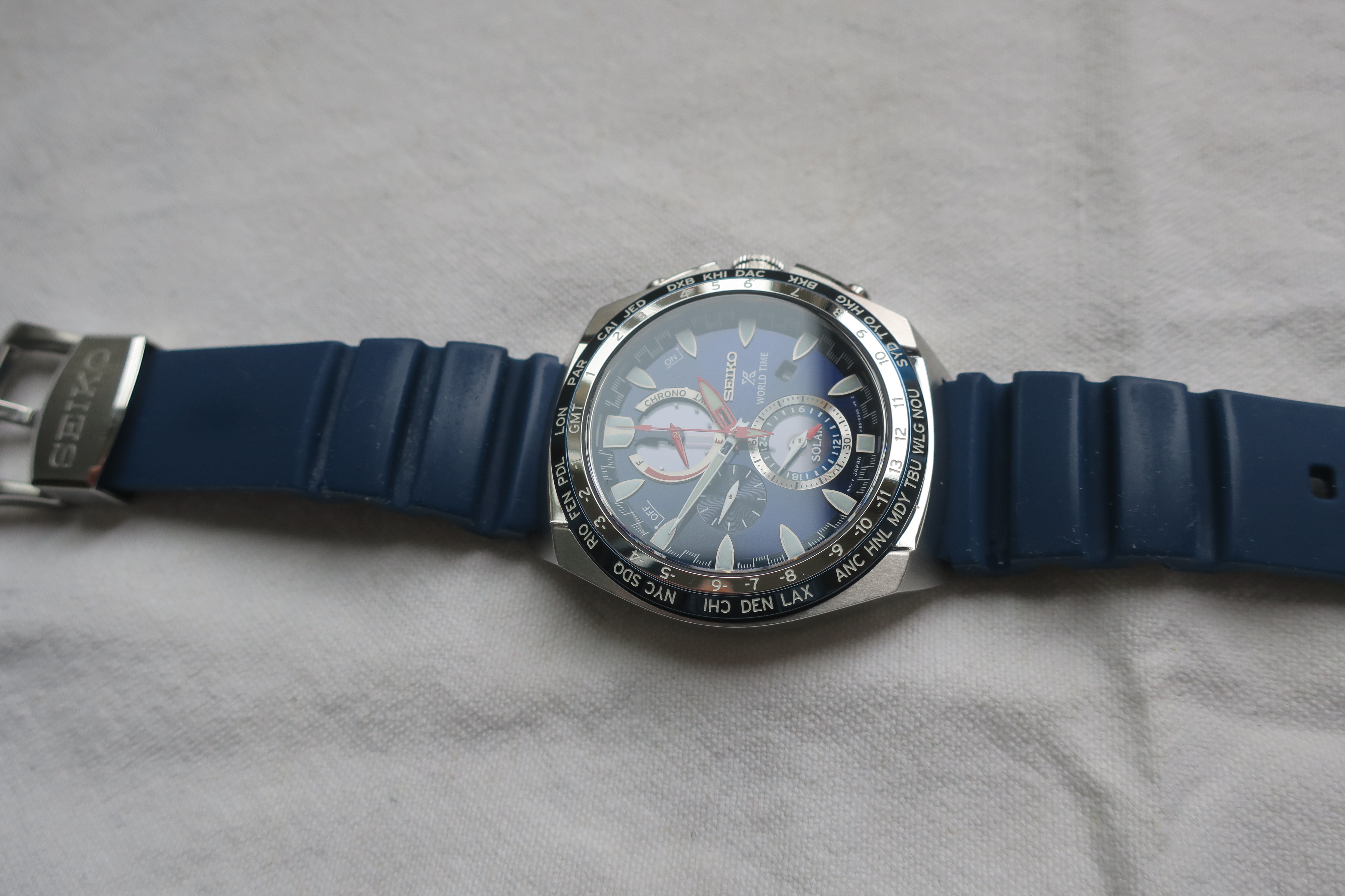 WTS] SEIKO - Prospex World Time Solar V195-0AB0, box and papers 