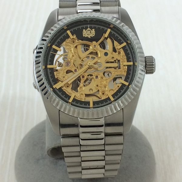 Orient Express OA-8031 back Skeleton Automatic SS gold SLV 10