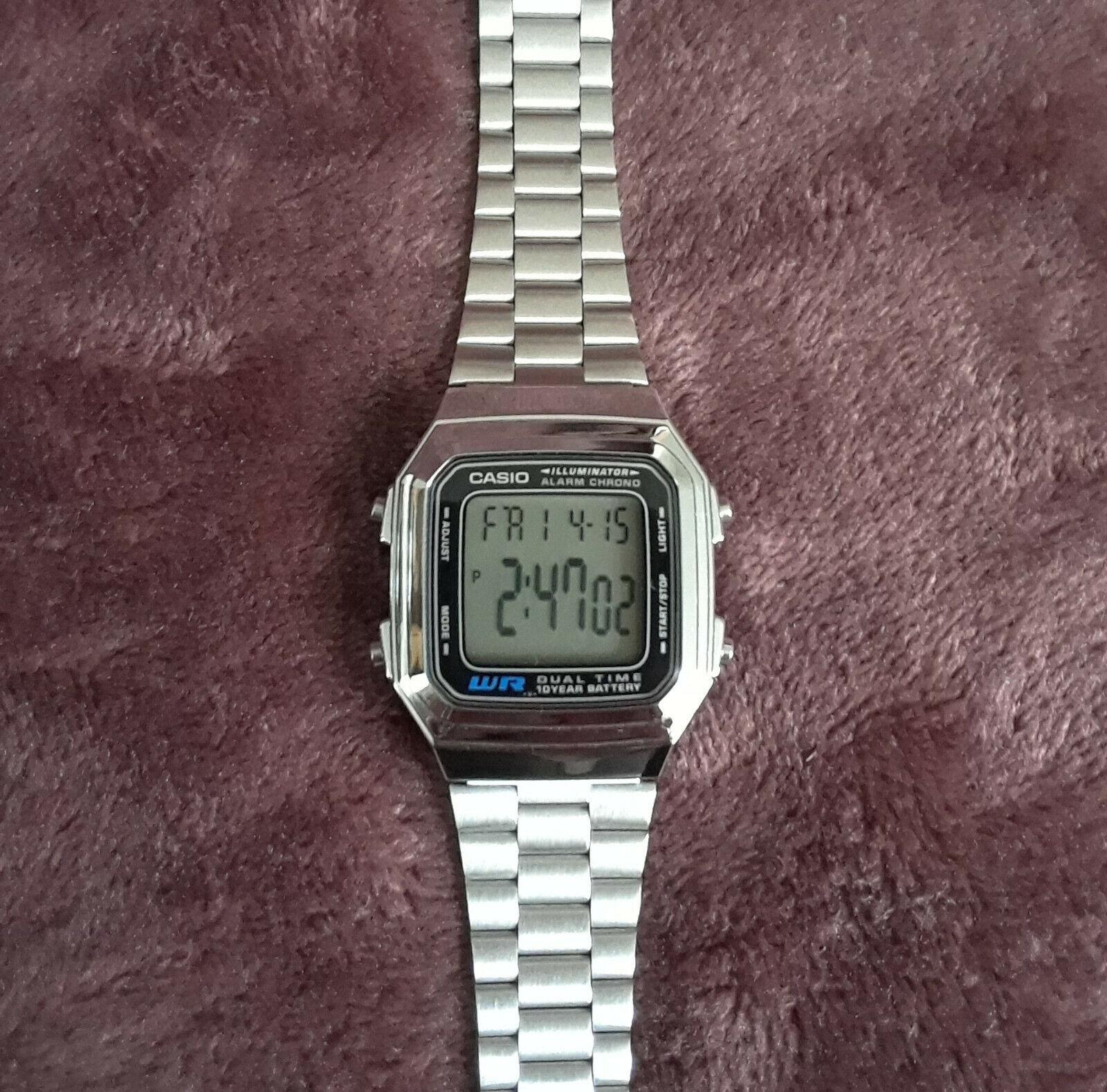 Casio Illuminator Mens Silver Tone Stainless Steel Watch A178W 3234 WatchCharts