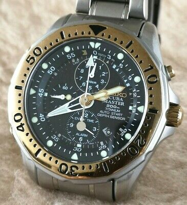 SEIKO Scuba Master DEPTH SENSOR SBCP001 7K52-6A00 TITANIUM